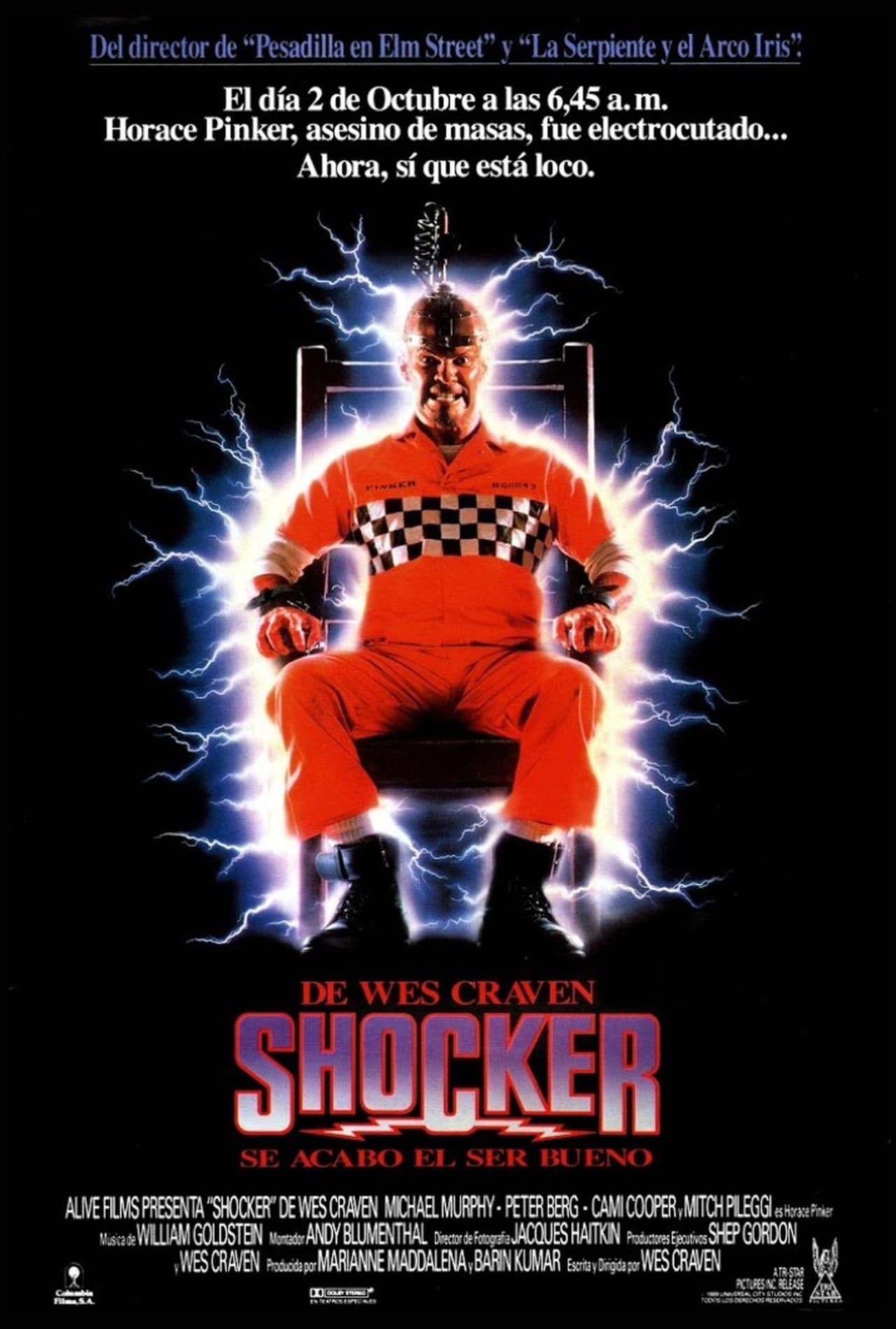 Película Shocker, 100.000 voltios de terror