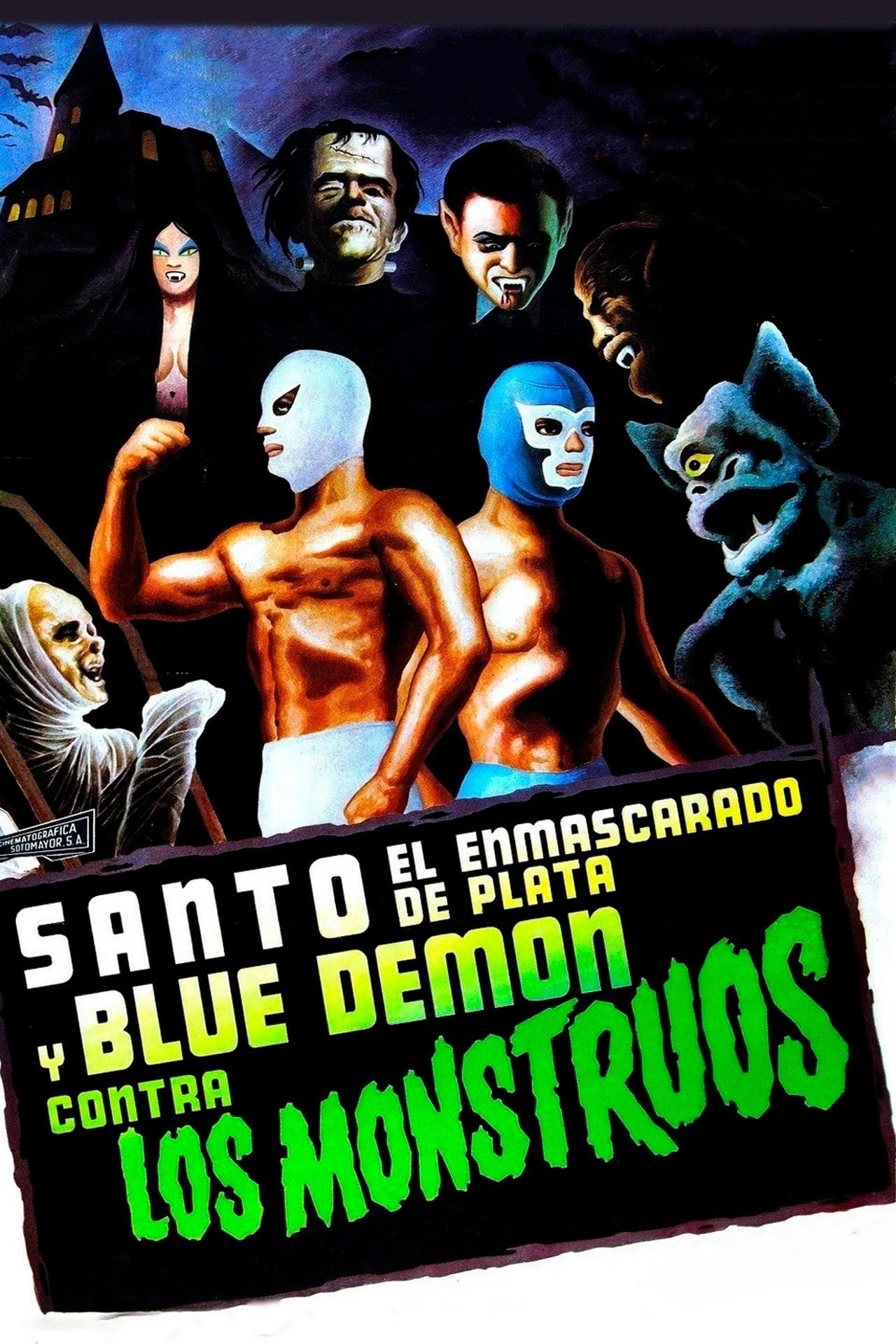 Movie Santo el enmascarado de plata y Blue Demon contra los monstruos