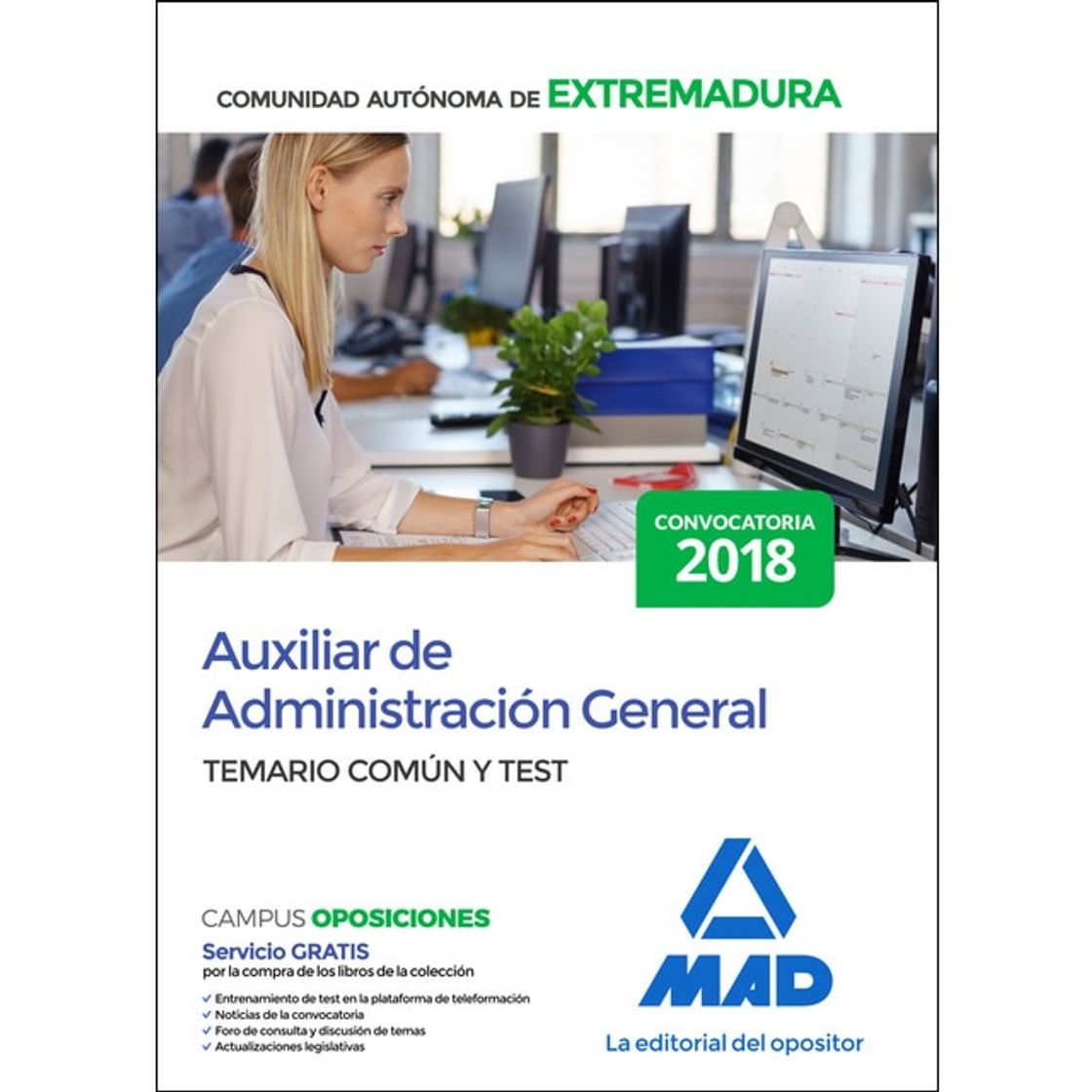 Book Auxiliar de administración general de la comunidad autónoma de extremadura. Temario común y test (Tapa blanda)