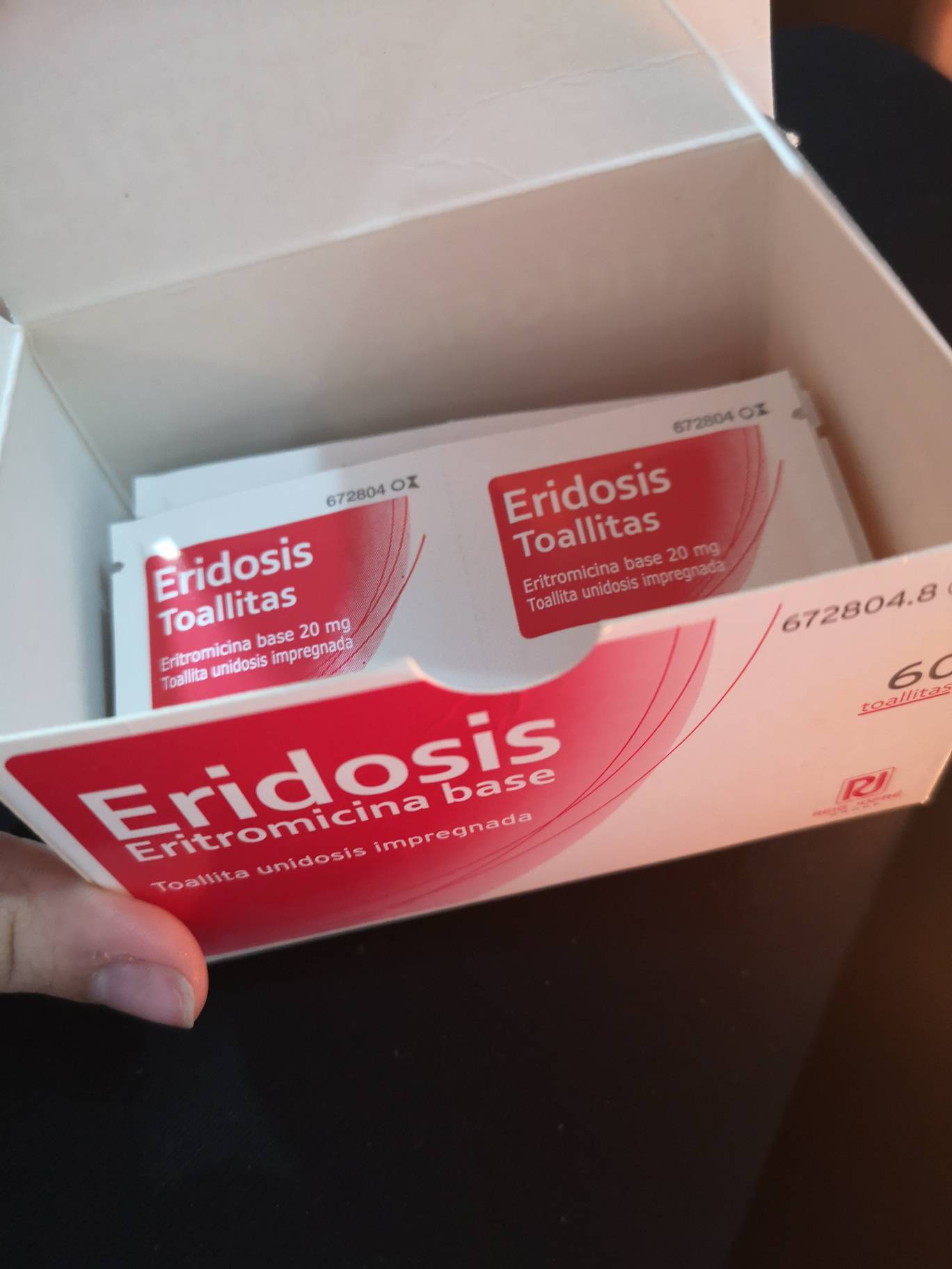 Product ERIDOSIS Toallitas 2% 