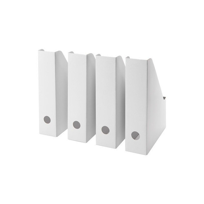Ikea Fluns revistero en color blanco; 4 unidades