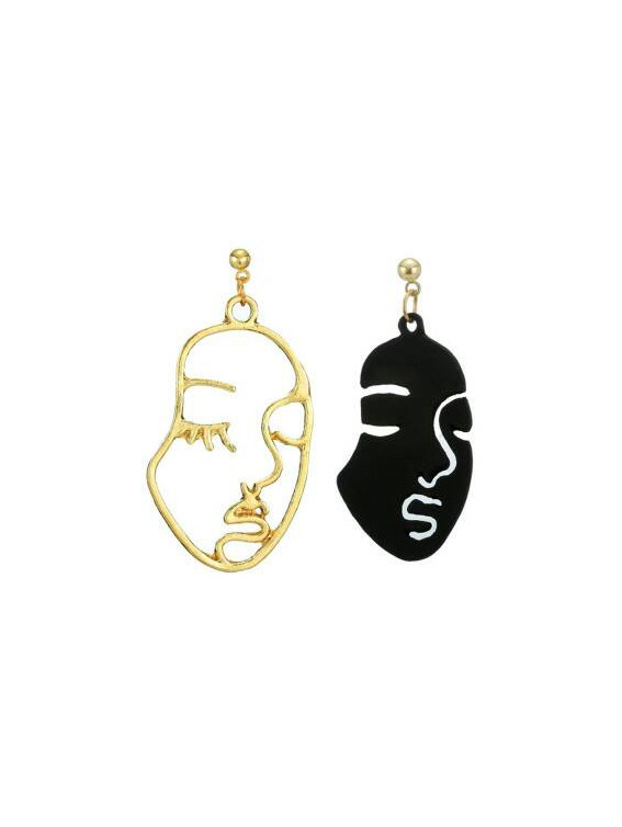 Productos Hollow Face Design Drop EarringsFor Women-romwe