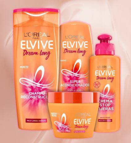 Beauty Elvive Dream Long Champú Reconstructor - 3 Recipientes de 285 ml -