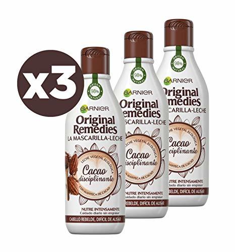 Belleza Garnier Original Remedies La Mascarilla Leche Cacao Disciplinante para Pelo Rebelde o