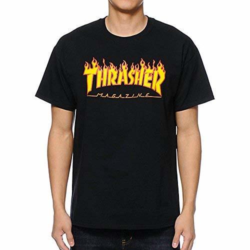 Moda Thrasher Flame black Camiseta Tamaño L