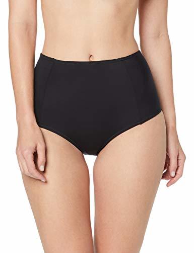 Moda IRIS & LILLY Braguita de Bikini de Talle Alto para Mujer, Negro