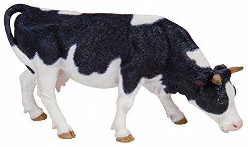 Productos Papo- Figura Vaca Blanca y Negra pastando 15X4,2X7,15CM,