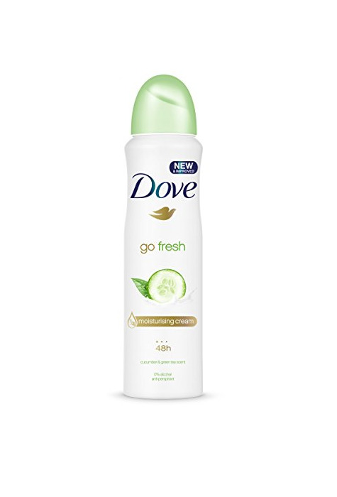 Beauty Dove Go Fresh Desodorante Antitranspirante Aerosol para Piel Sensible Té Verde y