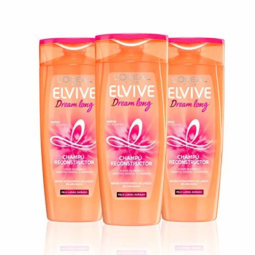 Social L'Oréal Paris Elvive Dream Long Champú Reconstructor - 3 Recipientes de 370