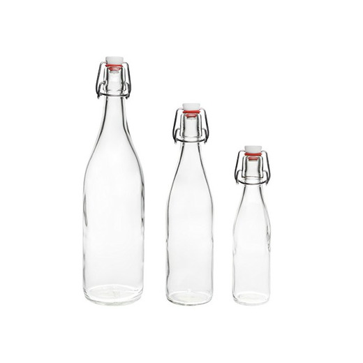 6 x 1 Litro Columpio Botella vacías de 1000 ml de vidrio