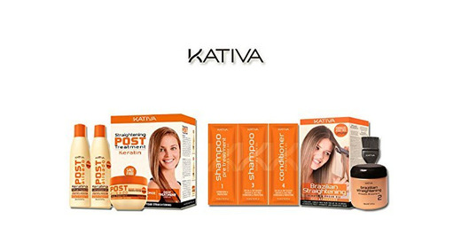 Kativa - Queratina para el cabello y aceite de Argán, Alisado Brasileño