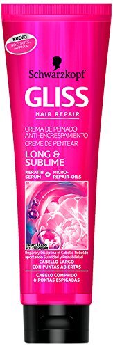 Belleza Gliss Long & Sublime Crema de Peinado Antiencrespamiento para Cabello Largo con