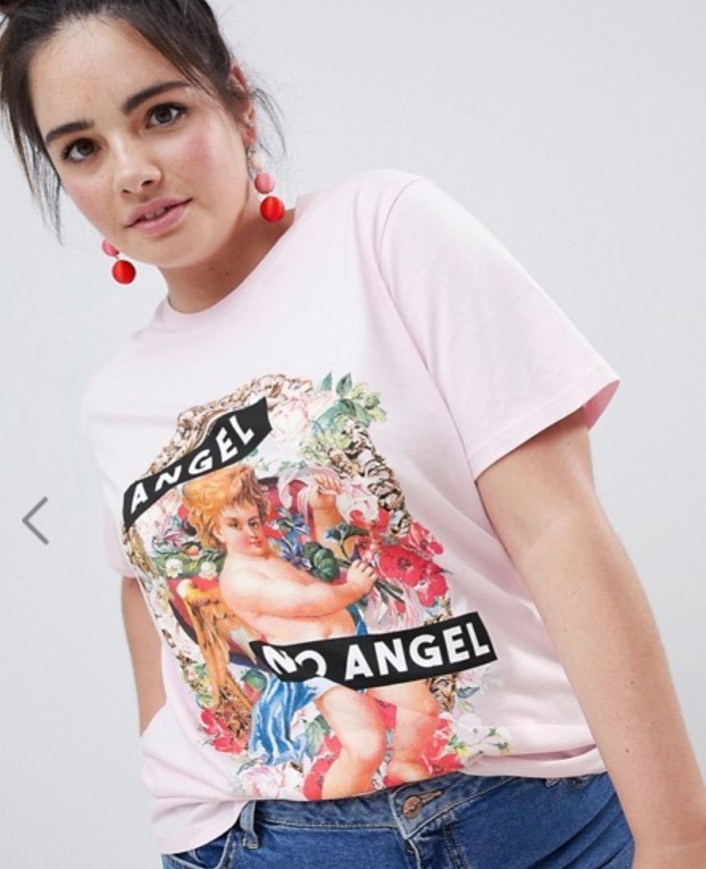 Fashion Camiseta Estampado Ángel