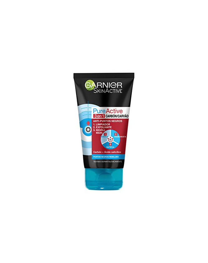 Beauty Garnier Pure Active Gel Limpiador Pure Active Carbon Intense 3 en 1