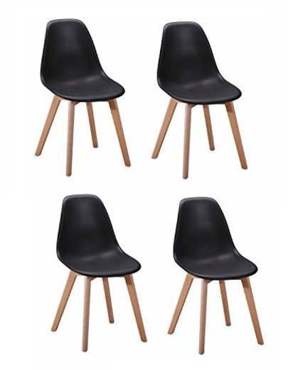 Colección Dawy - Juego de 4 sillas de diseño escandinavo