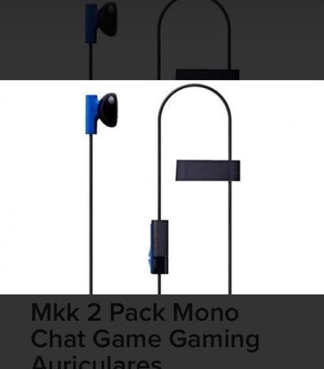 Mkk 2 Pack Mono Chat Game Gaming Auriculares
