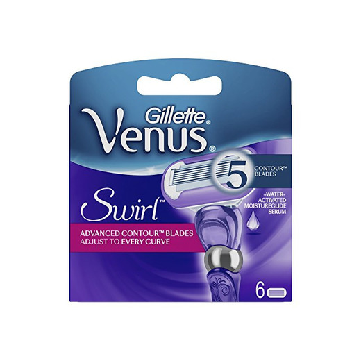 Gillette Venus Swirl – Cuchillas de afeitar – Pack de 6