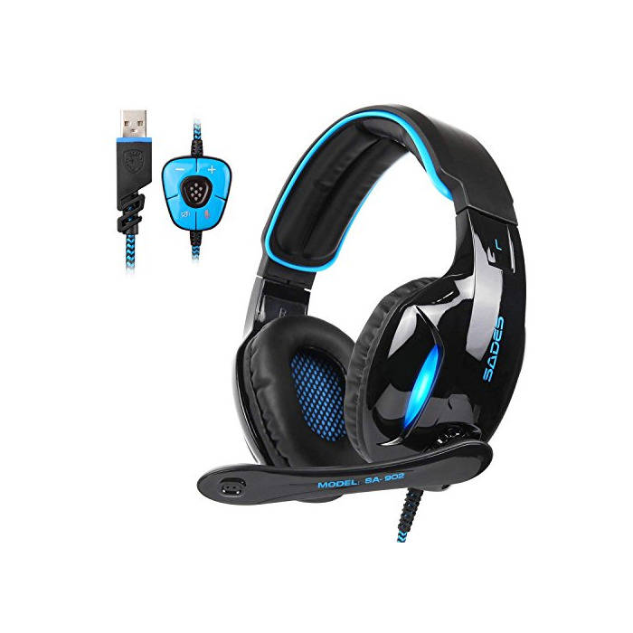 Electronics Sades SA902 USB Auriculares Cascos Gaming sonido envolvente virtual de 7.1 de