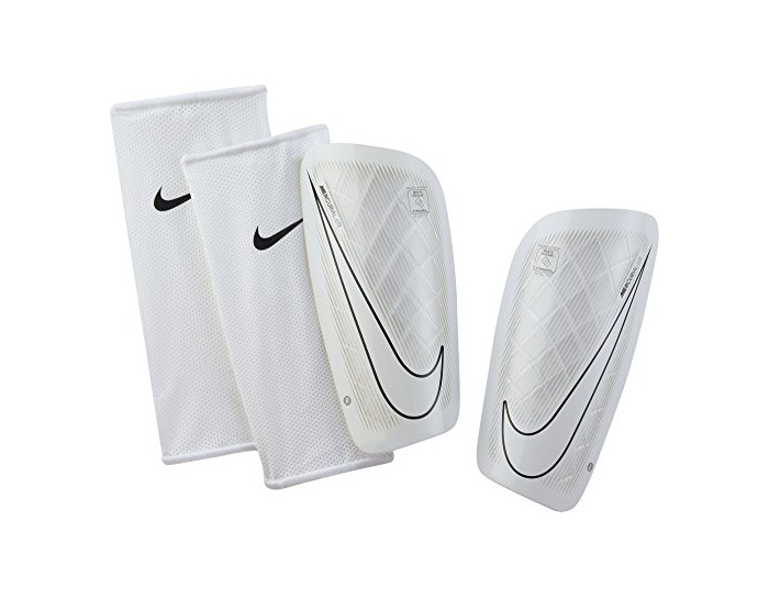 Fitness Nike Mercurial Lite Espinilleras, Unisex Adulto, Negro, Blanco