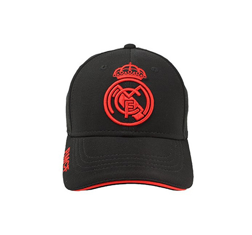 Real Madrid FC Gorra Adulto Producto Oficial Negra Rojo 2018/2019