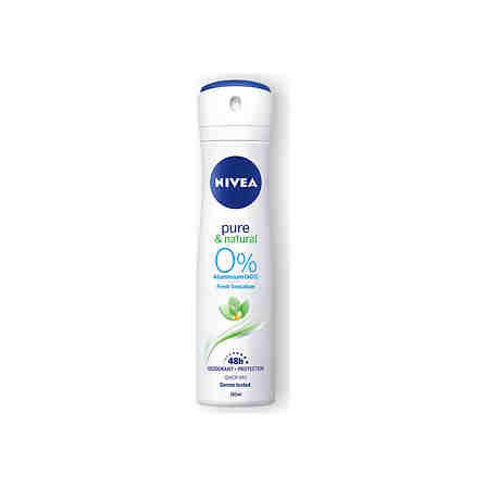 Desodorante en spray pure & natural sin aluminio Nivea 150 m