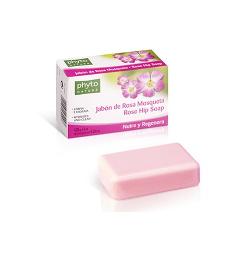 PHYTO NATURE pastilla jabón rosa mosqueta 120 gr