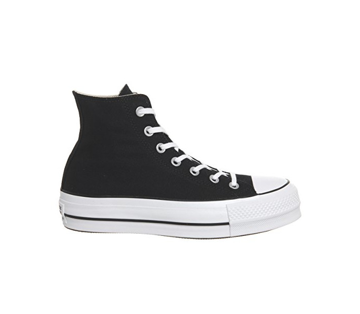 Fashion Converse Chuck Taylor CTAS Lift Hi, Zapatillas para Mujer, Negro