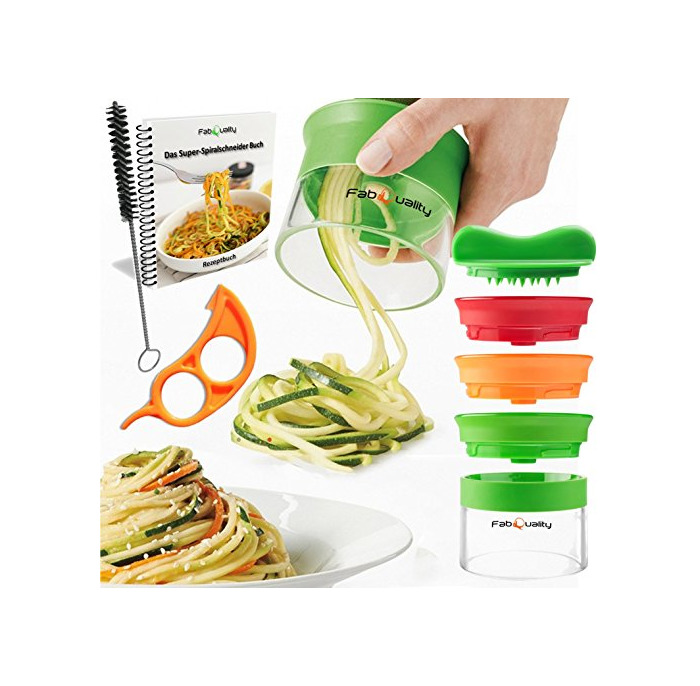 Home FabQuality Premium Espiralizador vegetal ESPECIAL VERANO Veggetti espiral Slicer Paquete completo