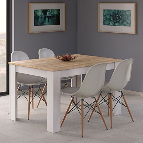 Elemento de la categoría hogar Habitdesign 0F4586 - Mesa de Comedor Extensible de 140 a 190 cm,