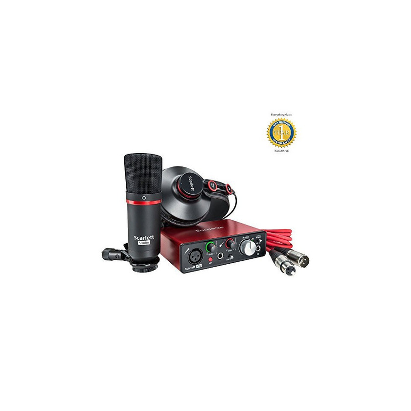 Electronic Focusrite Scarlett Solo Studio Pack Bundle (2 nd Gen) 2 en 2 Out