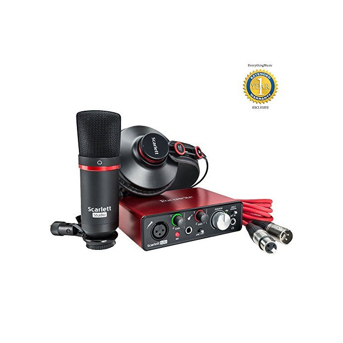 Electronic Focusrite Scarlett Solo Studio Pack Bundle (2 nd Gen) 2 en 2 Out