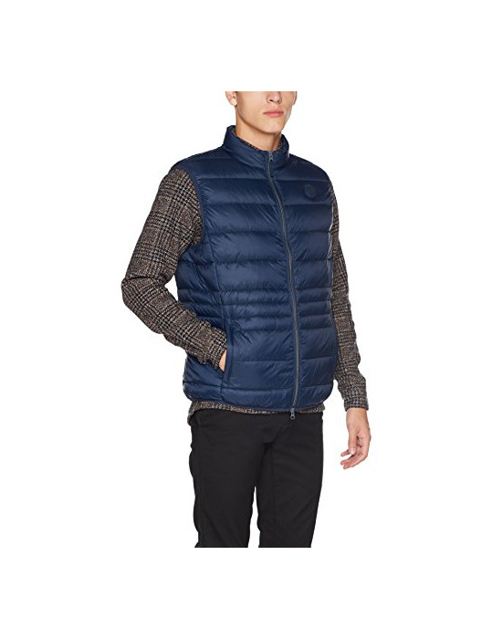 Fashion Scalpers Gstaad Vest:Navy, Chaleco para Hombre, Azul