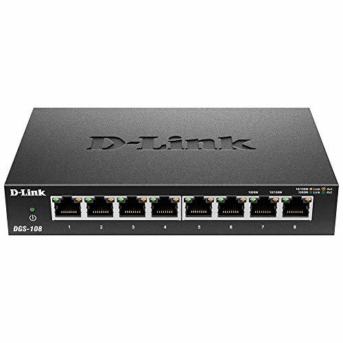 Electrónica D-Link DGS-108 Switch conmutador de red de 8 puertos Gigabit RJ-45