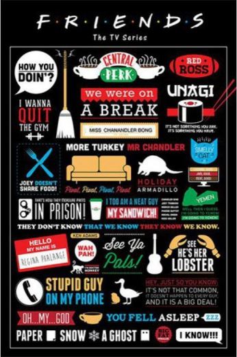 Friends Poster - Infographie, Central Perk (91x61 cm), Poster/affiche ...