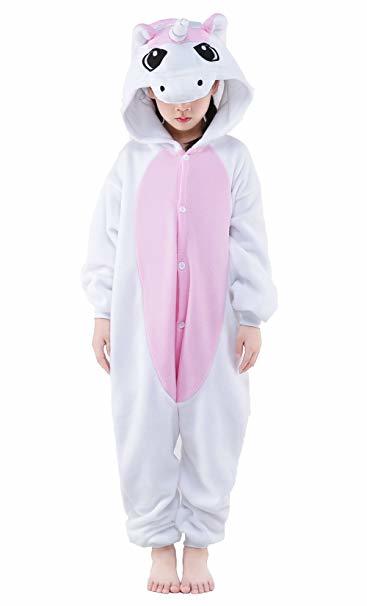 Moda Amazon.com: NEWCOSPLAY Onesie Unisex Kids Unicorn Cosplay ...