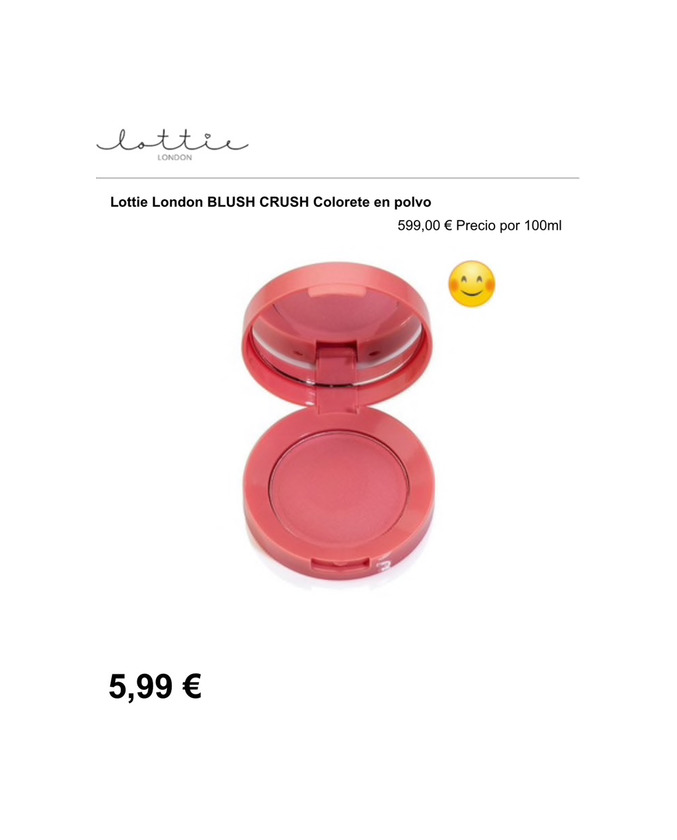 Producto LOTTIE LONDON BLUSH CRUSH