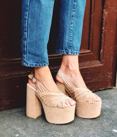 Rock It Nude Suede by Jeffrey Campbell