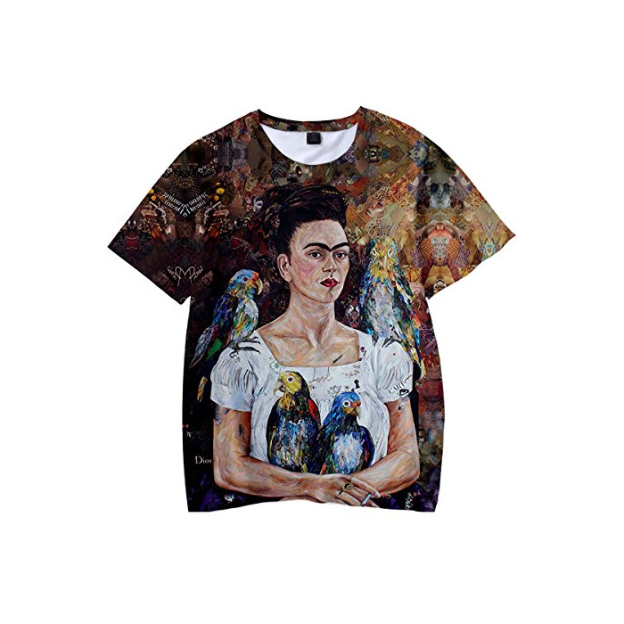 Moda SIMYJOY Frida Kahlo Camiseta con Estampado de Unisex Estampado en 3D Camiseta