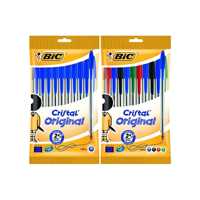 Product Bic - Pack 10 bolígrafos de punta redonda de color azul