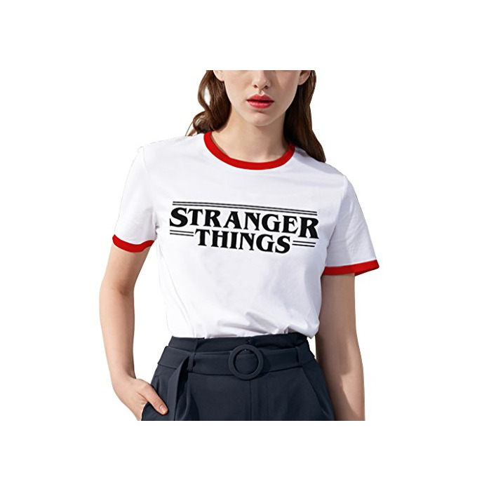 Moda Shirt Ringer Tee Stranger Things Camiseta Mejores Amigas Best Friend Impresión T-Shirt