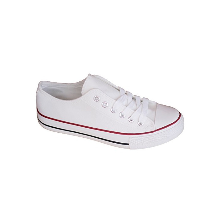 Social Zapatillas Blancas Canvas Lona de Mujer Estilo Casual y Deportivo