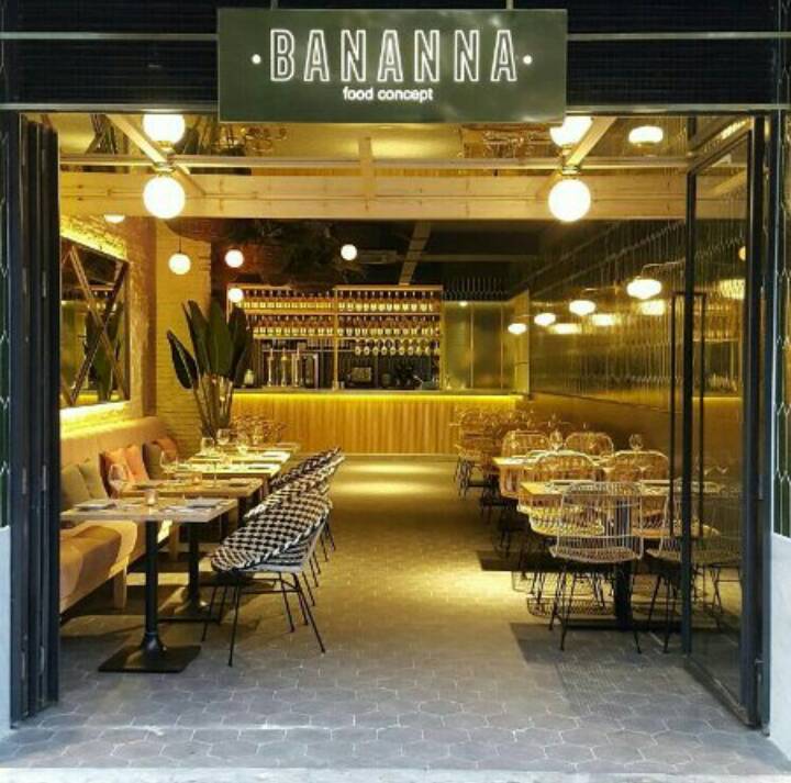 Restaurants Bananna Food Concept