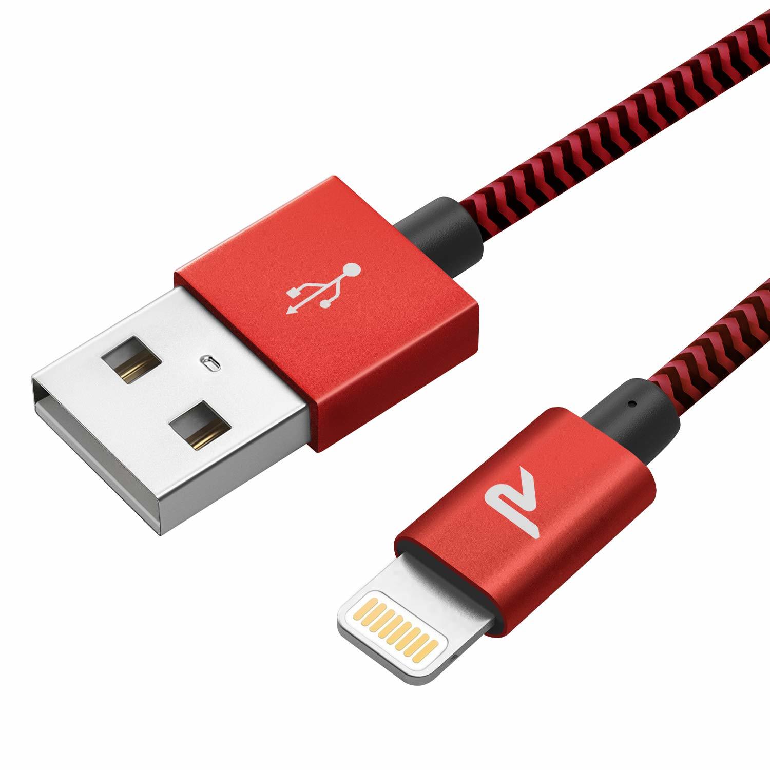 Electrónica Rampow Cable iPhone Cable Lightning 2M Cargador iPhone [Apple MFi Certificado] Nylon