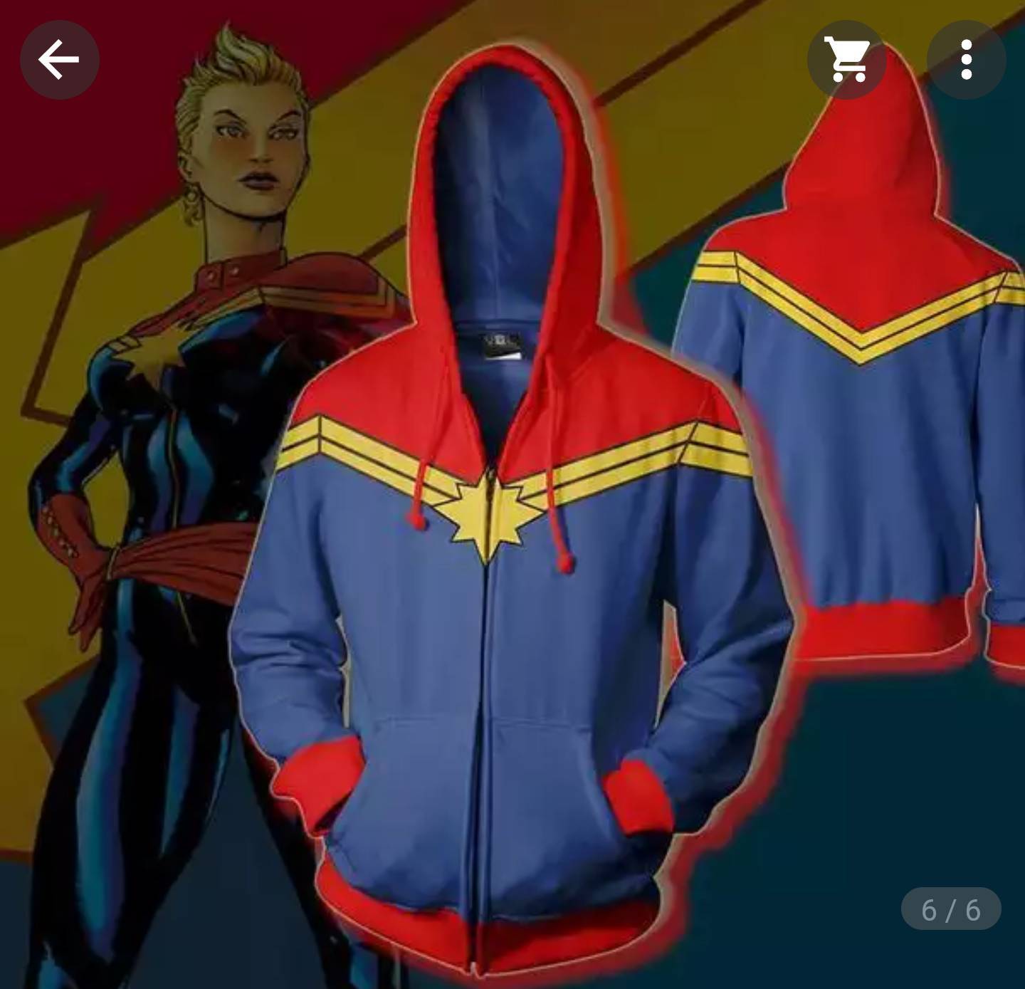 Fashion Sudadera capitana Marvel