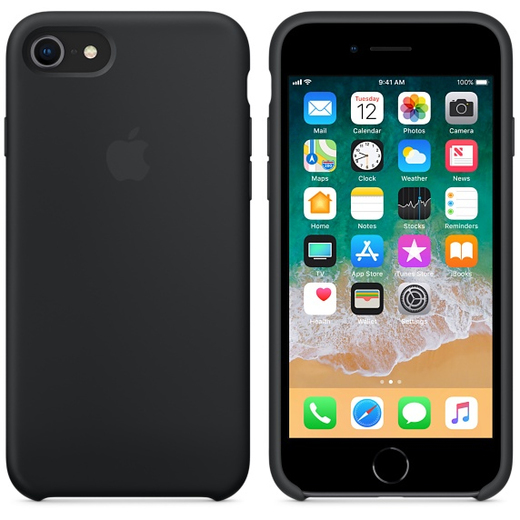 iPhone 8 / 7 Silicone Case - Black - Apple