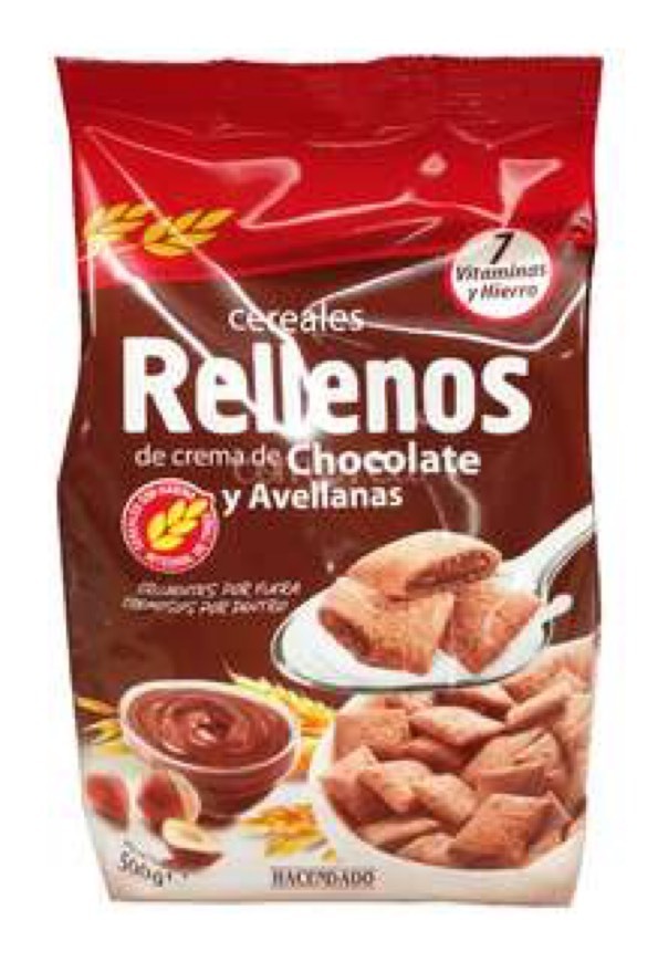 Fashion Comprar Cereal relleno chocolate negro, bolsa 500 g Hacendado ...