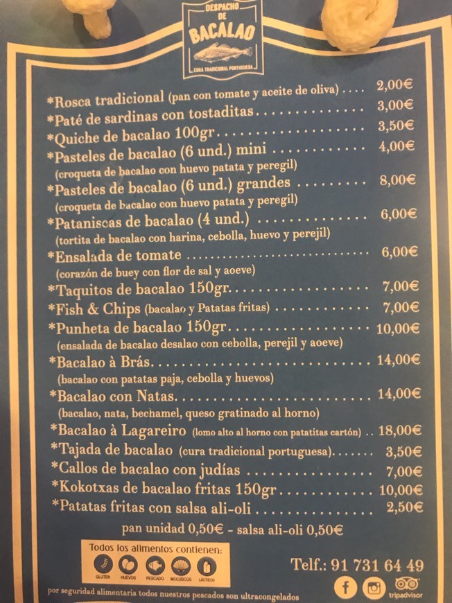 Restaurantes Despacho de Bacalao