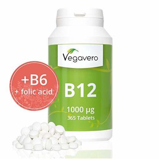 PROMOCIÓN! Vitamina B12 Vegavero® 1000 mcg | Para 1 Año: 365 Comprimidos