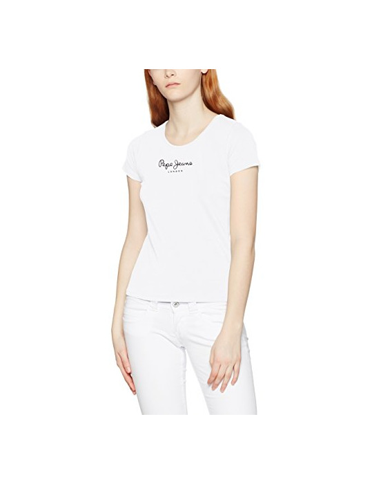 Fashion Pepe Jeans New Virginia, Camiseta Para Mujer, Blanco