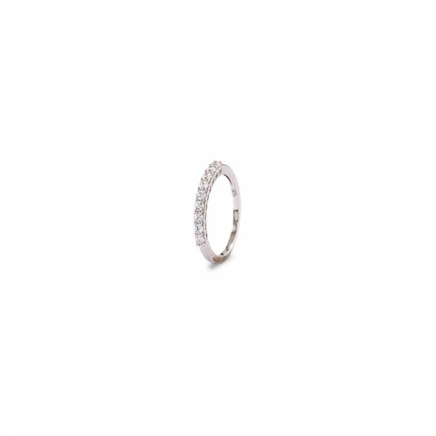 Social White zircons ring